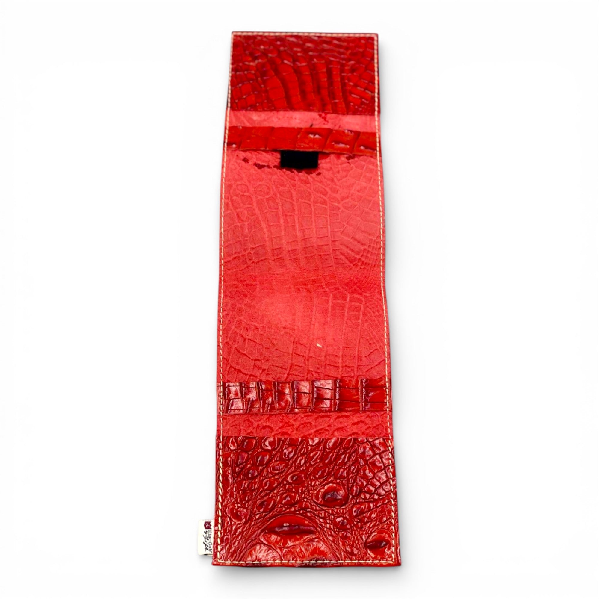 Iliac Golf Yardage Book Cover Italian Red Croc イリアックゴルフ ヤーデージブックカバー イタリアン 赤クロコ