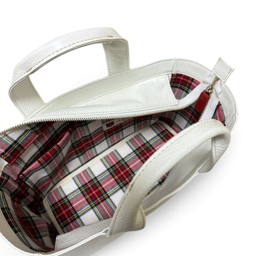 Iliac Golf Round Totebag Shrink White イリアック 【天マチ付き】 ラウンド トートバッグ シュリンク ホワイト