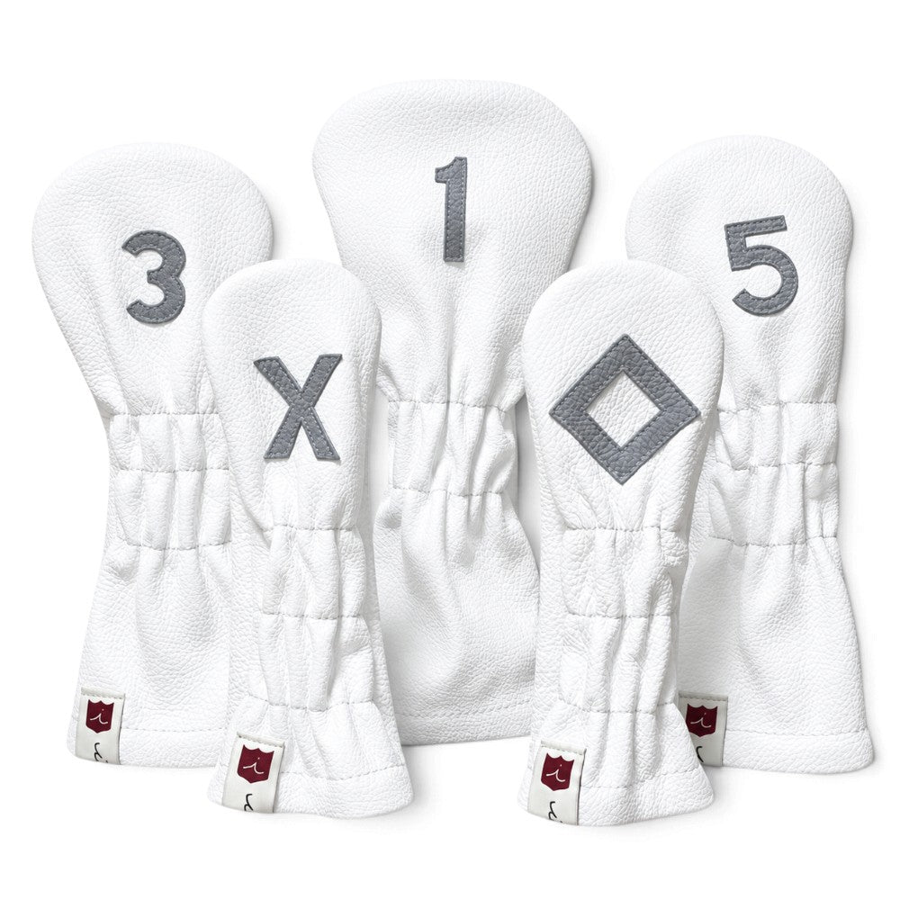 Iliac Golf Headcover Script Multi color イリアックゴルフ ヘッドカバー スクリプト ホワイト x マルチカラー