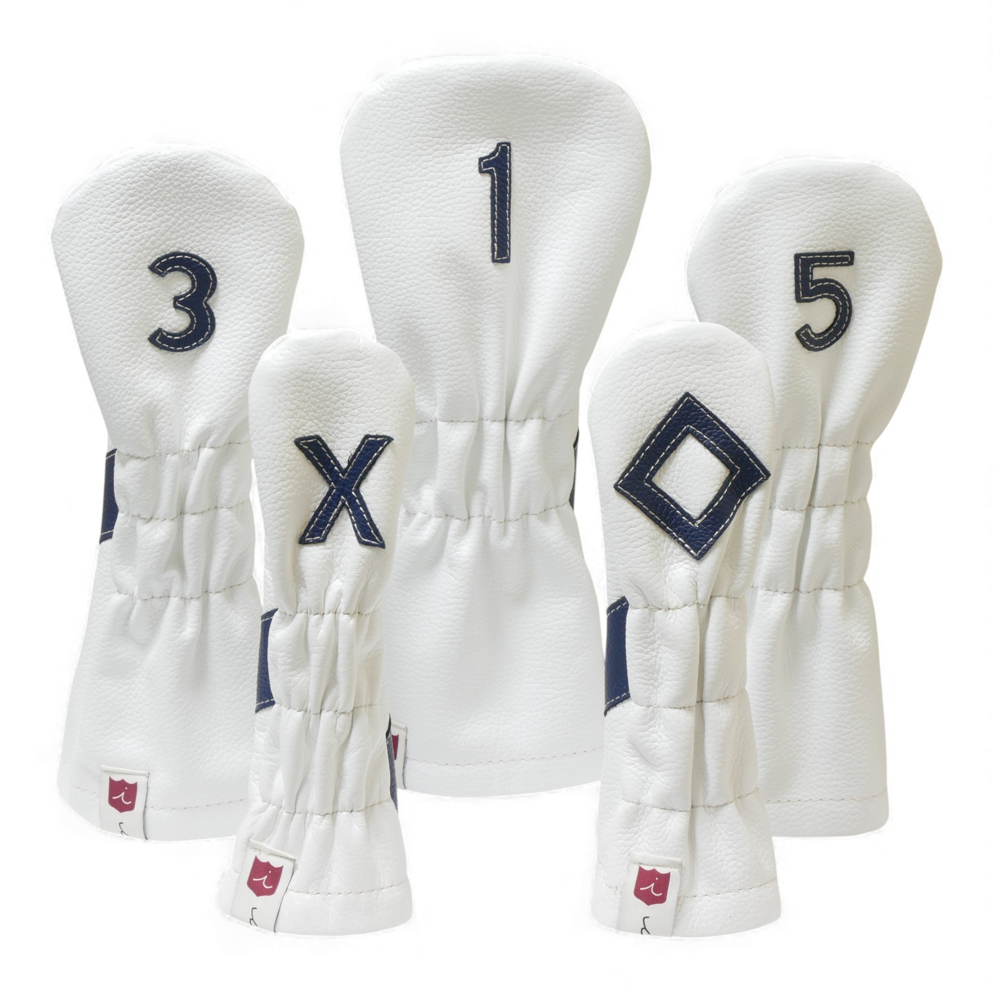 Iliac Golf Headcover Royal White x Navy イリアックゴルフ ヘッドカバー ロイヤル ホワイト x ネイビー