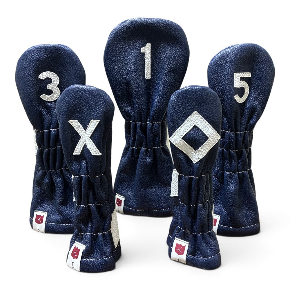 Iliac Golf Headcover Royal Script Navy × White イリアックゴルフ ヘッドカバー ロイヤル スクリプト ネイビー × ホワイト