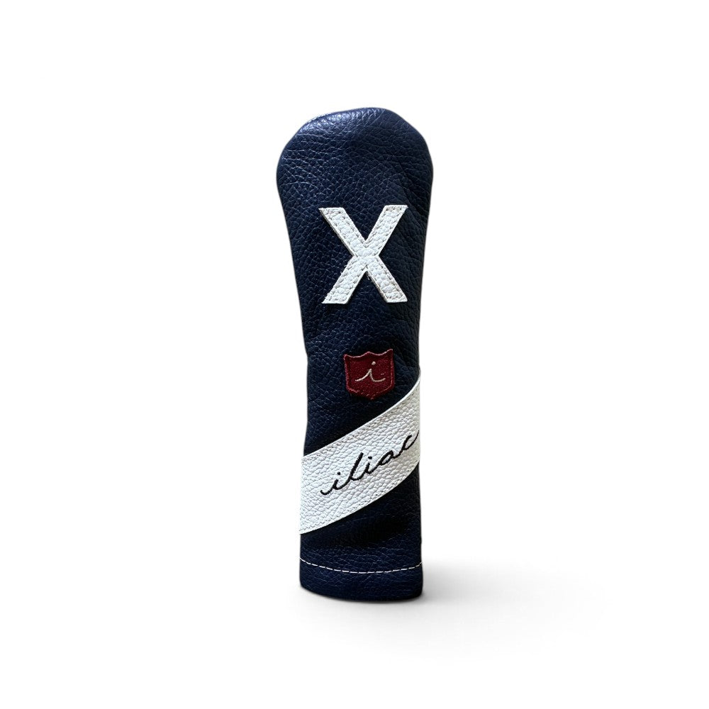 Iliac Golf Headcover Royal Script Navy × White イリアックゴルフ ヘッドカバー ロイヤル スクリプト ネイビー × ホワイト