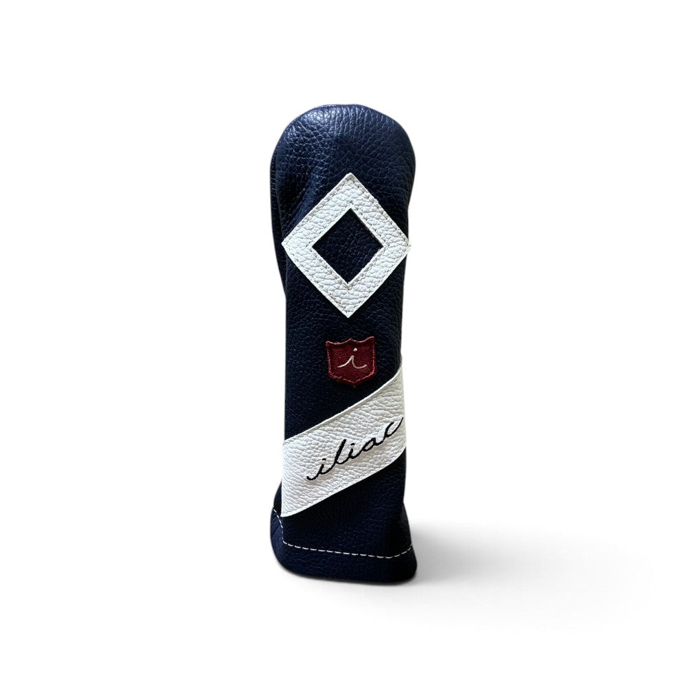 Iliac Golf Headcover Royal Script Navy × White イリアックゴルフ ヘッドカバー ロイヤル スクリプト ネイビー × ホワイト