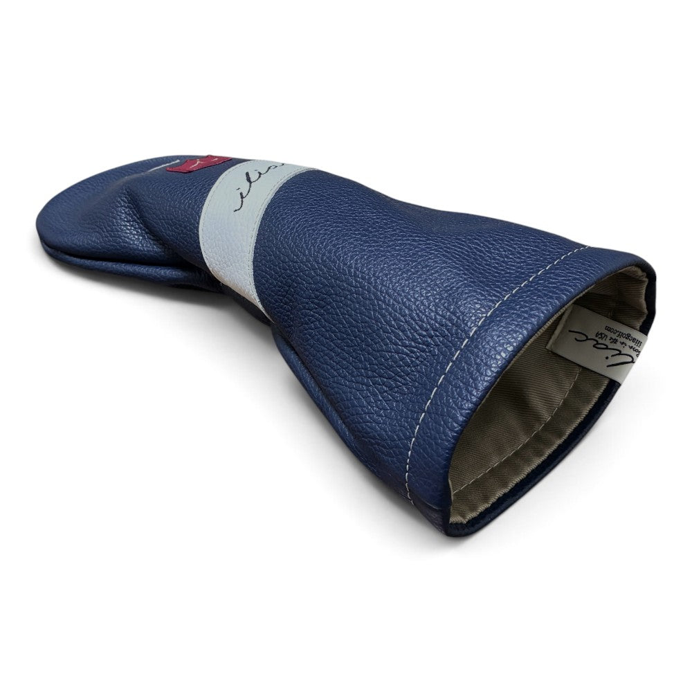 Iliac Golf Headcover Royal Script Navy × White イリアックゴルフ ヘッドカバー ロイヤル スクリプト ネイビー × ホワイト