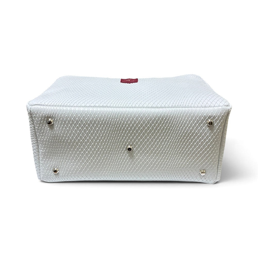 Iliac Golf Round Totebag bentsnake White イリアック 【天マチ付き】 ラウンド トートバッグ ベントスネーク ホワイト