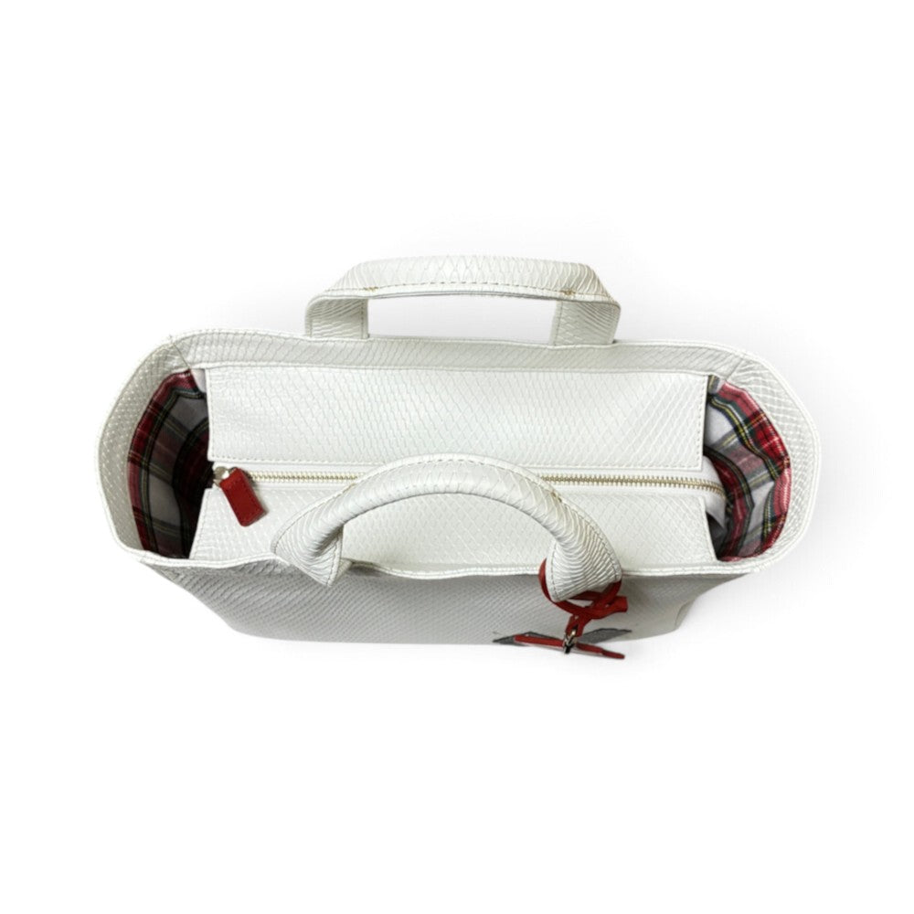 Iliac Golf Round Totebag bentsnake White イリアック 【天マチ付き】 ラウンド トートバッグ ベントスネーク ホワイト