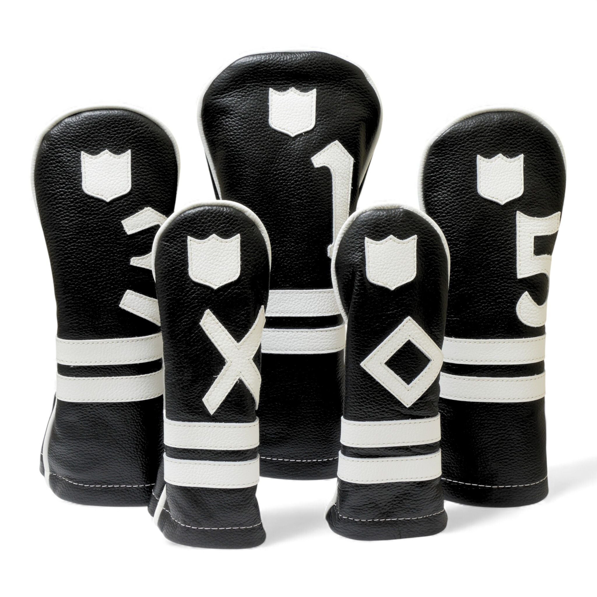 Iliac Golf Headcover Timeless Black x White イリアックゴルフ ヘッドカバー タイムレス ブラック x ホワイト