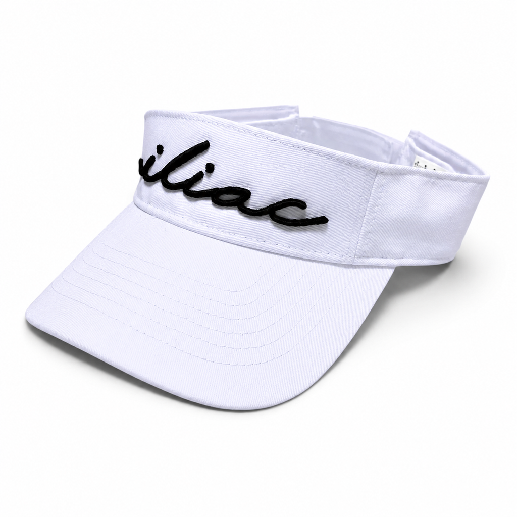 Iliac Golf Visor Script White イリアック ゴルフ サン バイザー スクリプト ホワイト