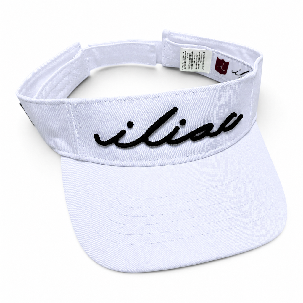 Iliac Golf Visor Script White イリアック ゴルフ サン バイザー スクリプト ホワイト