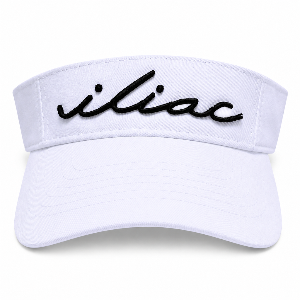 Iliac Golf Visor Script White イリアック ゴルフ サン バイザー スクリプト ホワイト