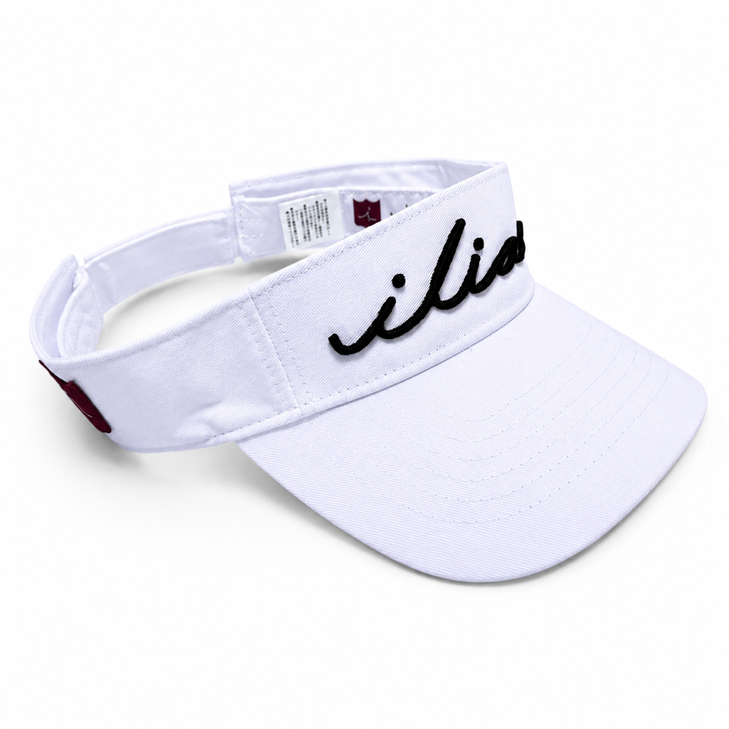 Iliac Golf Visor Script White イリアック ゴルフ サン バイザー スクリプト ホワイト