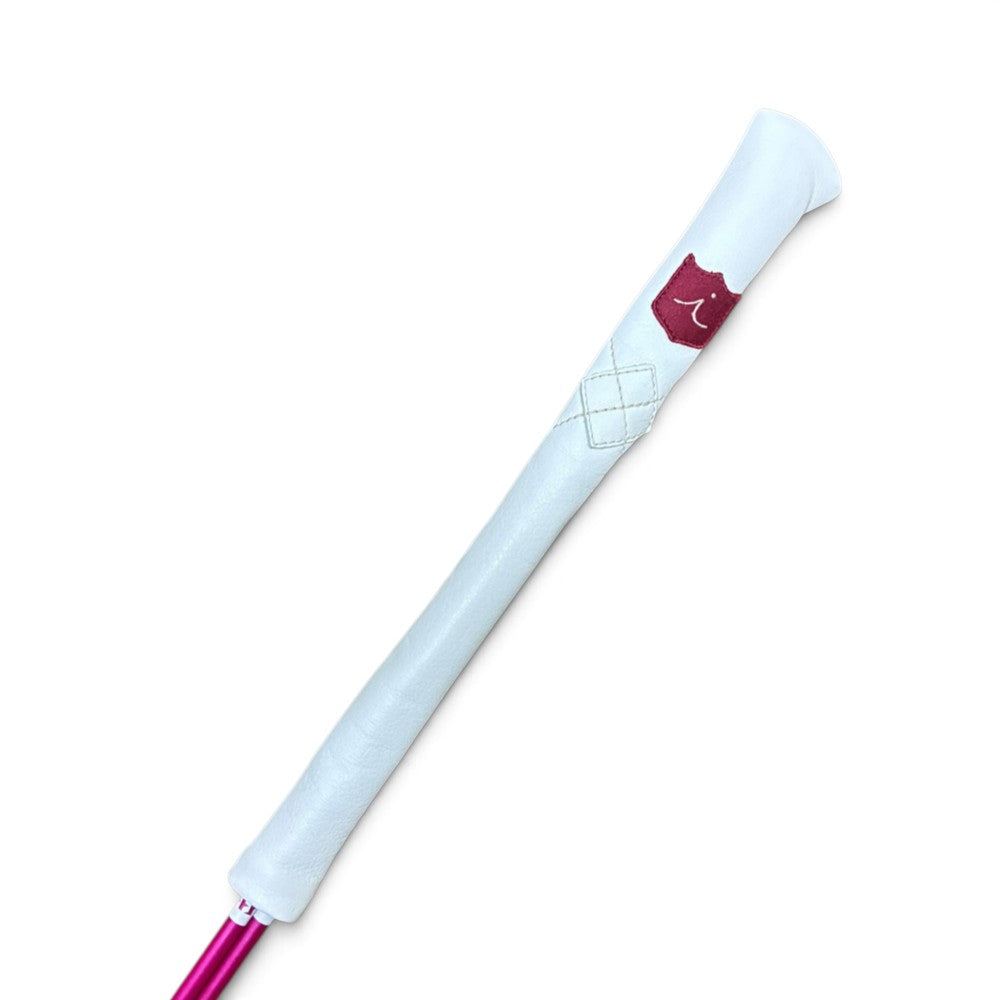 Iliac Golf Alignment Stick Cover White Argyle イリアックゴルフ アライメントスティックカバー ホワイト アーガイル