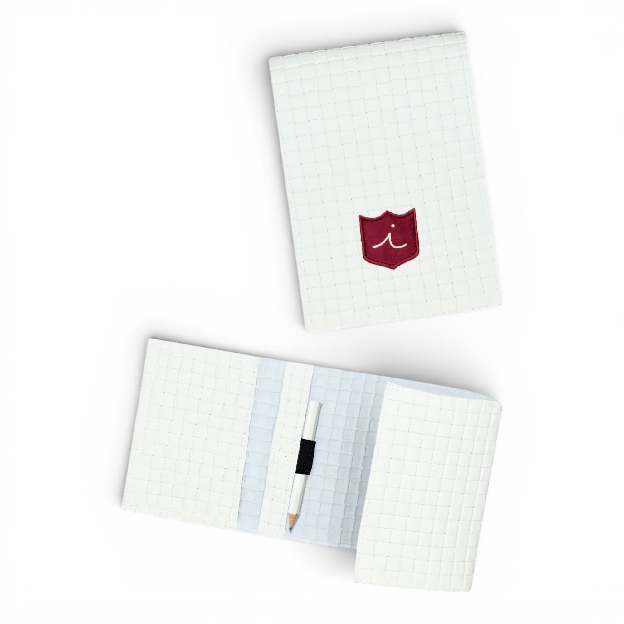 Iliac Golf Yardage Book Cover Sassari White イリアックゴルフ ヤーデージブックカバー サッサリ 白