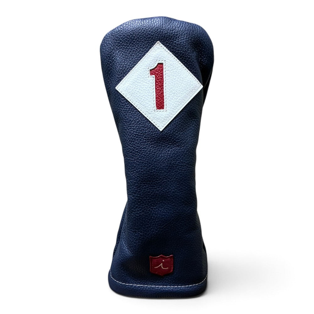 Iliac Golf Headcover Vintage Navy × White × Red イリアックゴルフ ヘッドカバー ビンテージ ネイビー × ホワイト × レッド