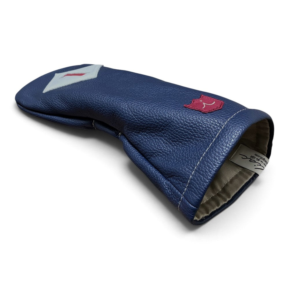 Iliac Golf Headcover Vintage Navy × White × Red イリアックゴルフ ヘッドカバー ビンテージ ネイビー × ホワイト × レッド