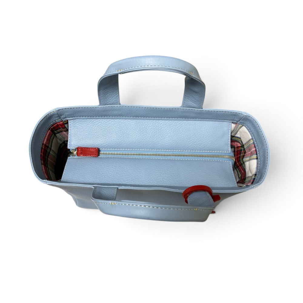 Iliac Golf Round Totebag Shrink Sax Blue イリアック 【天マチ付き】 ラウンド トートバッグ シュリンク サックスブルー