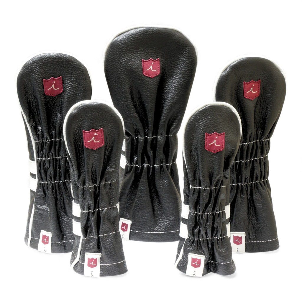 Iliac Golf Headcover Timeless Black x White イリアックゴルフ ヘッドカバー タイムレス ブラック x ホワイト