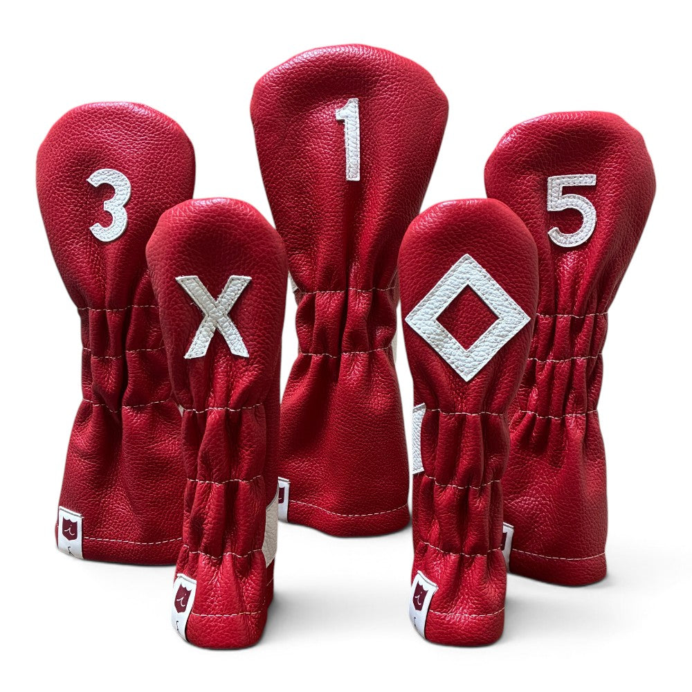 Iliac Golf Headcover Royal Script Red × White イリアックゴルフ ヘッドカバー ロイヤル スクリプト レッド × ホワイト