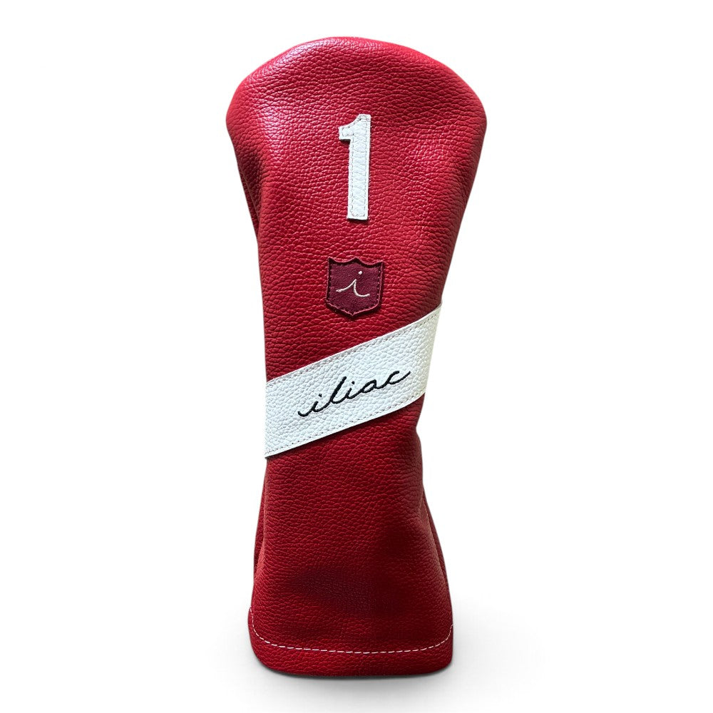 Iliac Golf Headcover Royal Script Red × White イリアックゴルフ ヘッドカバー ロイヤル スクリプト レッド × ホワイト