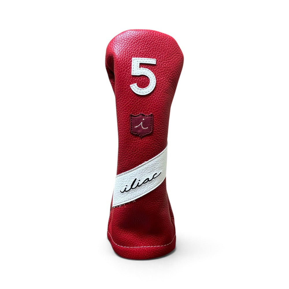 Iliac Golf Headcover Royal Script Red × White イリアックゴルフ ヘッドカバー ロイヤル スクリプト レッド × ホワイト
