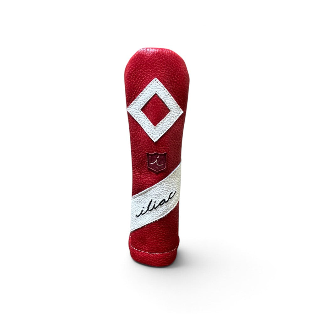 Iliac Golf Headcover Royal Script Red × White イリアックゴルフ ヘッドカバー ロイヤル スクリプト レッド × ホワイト