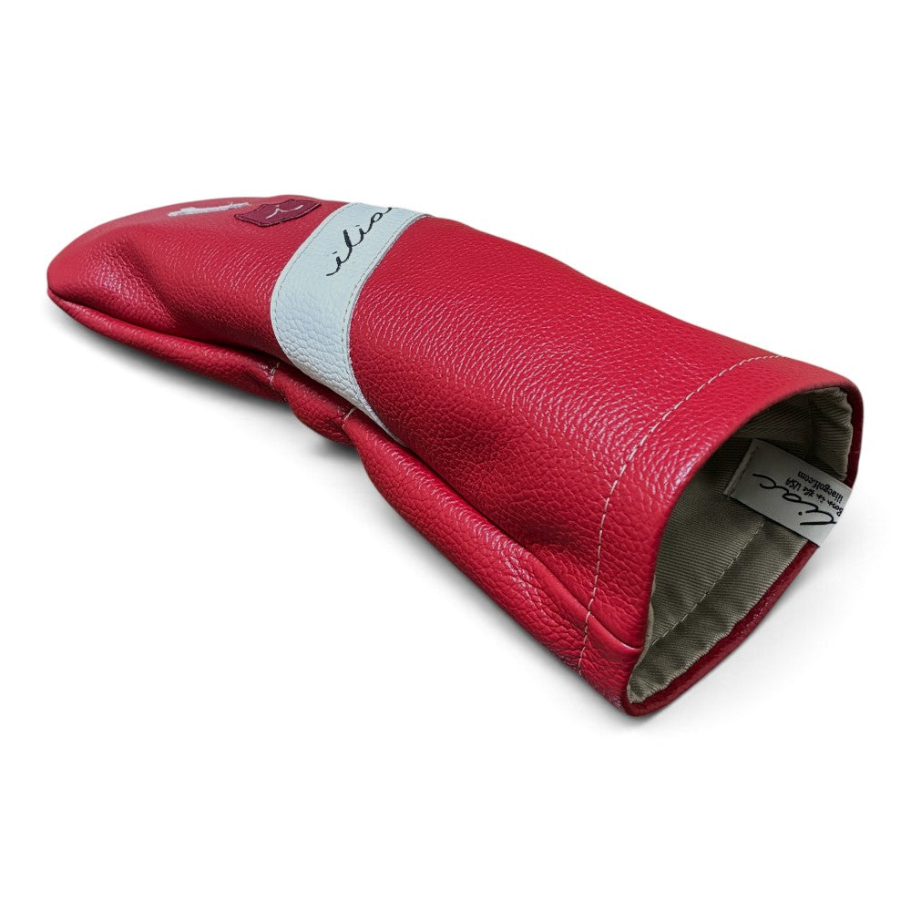 Iliac Golf Headcover Royal Script Red × White イリアックゴルフ ヘッドカバー ロイヤル スクリプト レッド × ホワイト