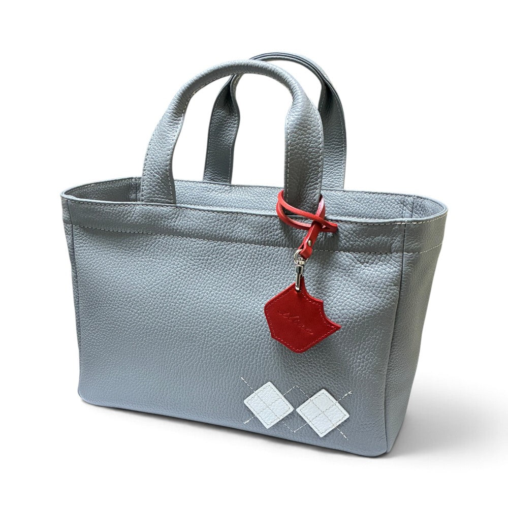 Iliac Golf Round Totebag Shrink Gray イリアック 【天マチ付き】 ラウンド トートバッグ シュリンク グレー
