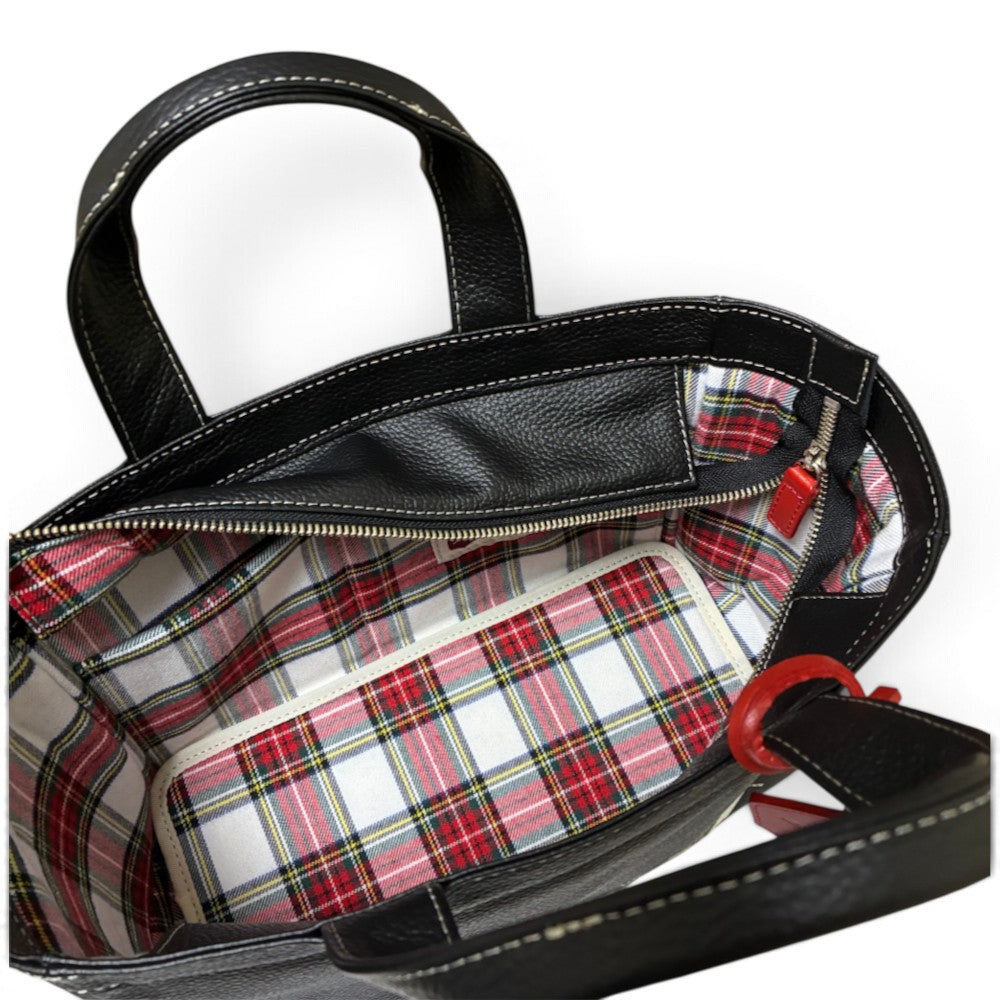 Iliac Golf Round Totebag Shrink Black イリアック 【天マチ付き】 ラウンド トートバッグ シュリンク ブラック