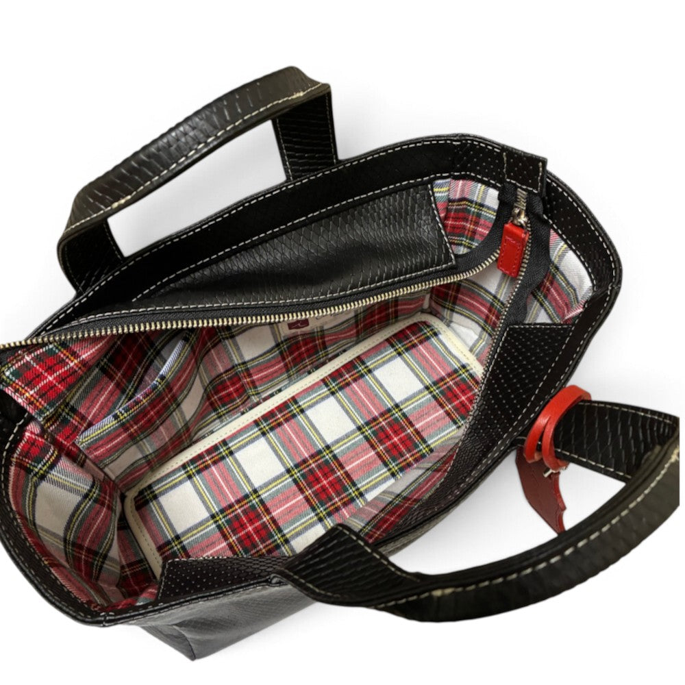 Iliac Golf Round Totebag bentsnake Black イリアック 【天マチ付き】 ラウンド トートバッグ ベントスネーク ブラック