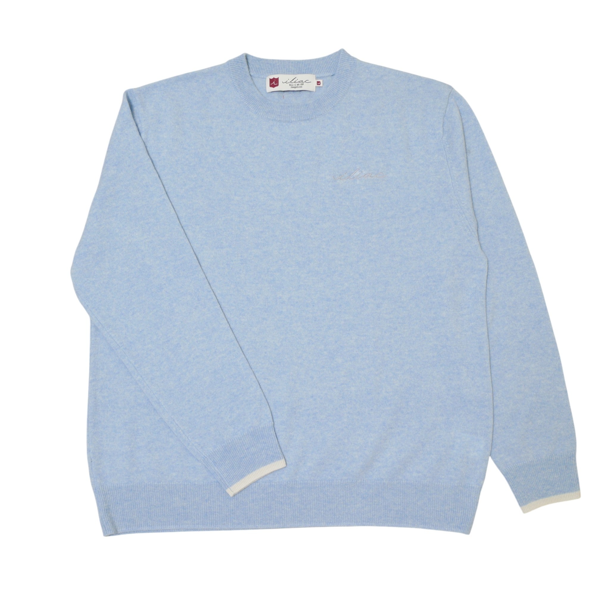 Iliac Golf Cashmere Sweater Sax イリアックゴルフ カシミヤ セーター サックス