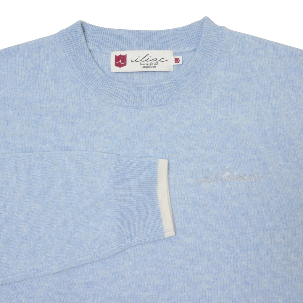 Iliac Golf Cashmere Sweater Sax イリアックゴルフ カシミヤ セーター サックス