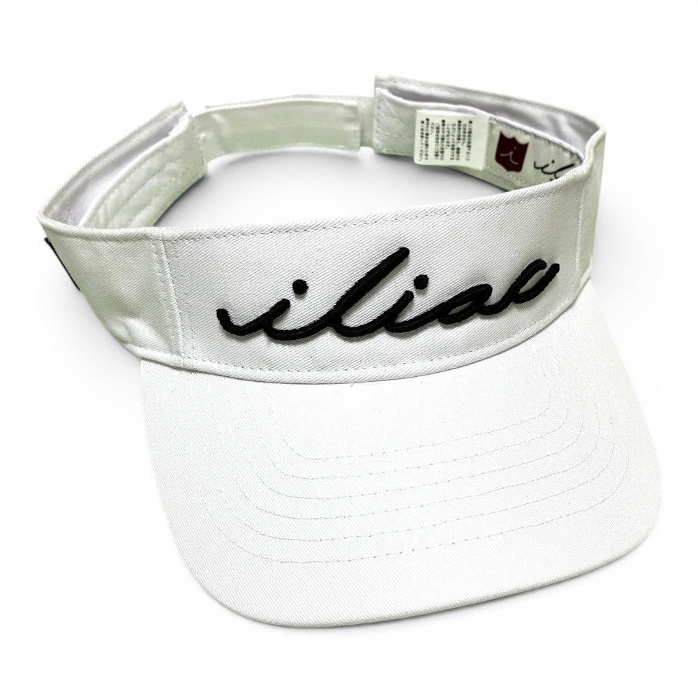 Iliac Golf Visor Script White イリアック ゴルフ サン バイザー スクリプト ホワイト