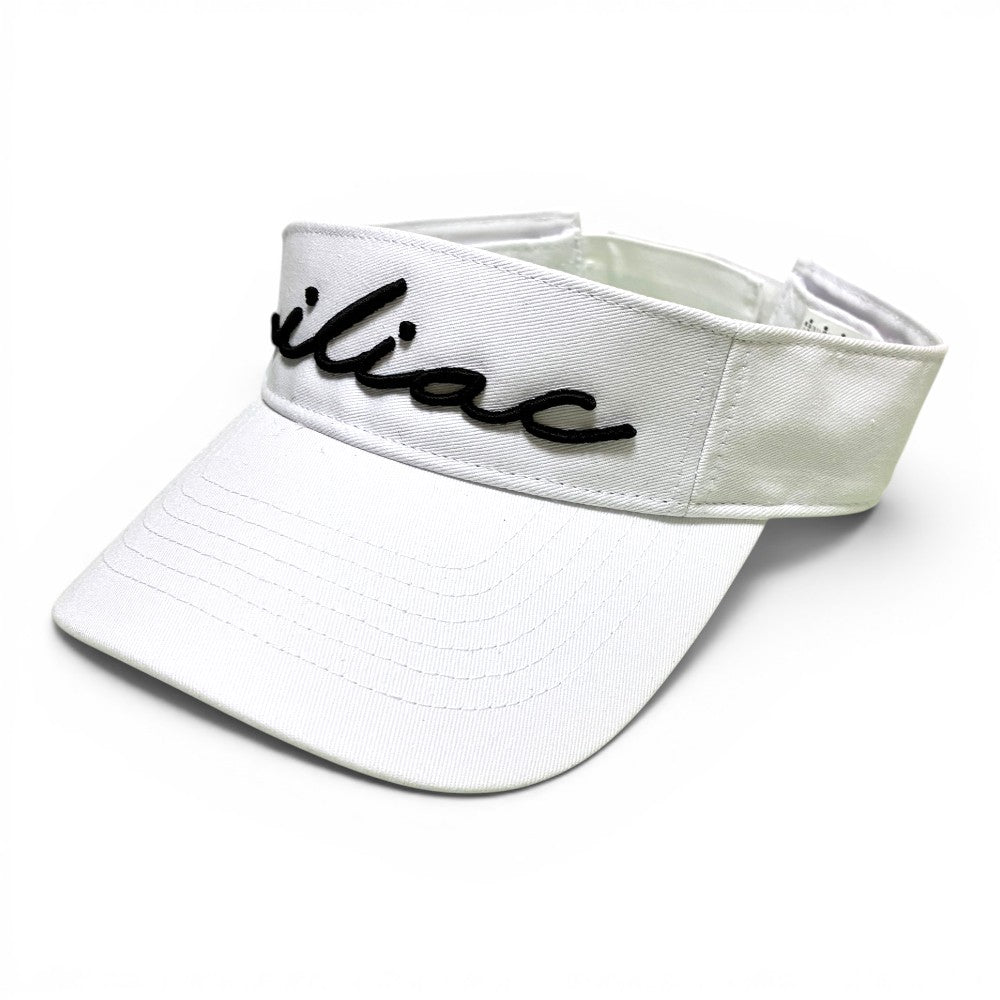 Iliac Golf Visor Script White イリアック ゴルフ サン バイザー スクリプト ホワイト