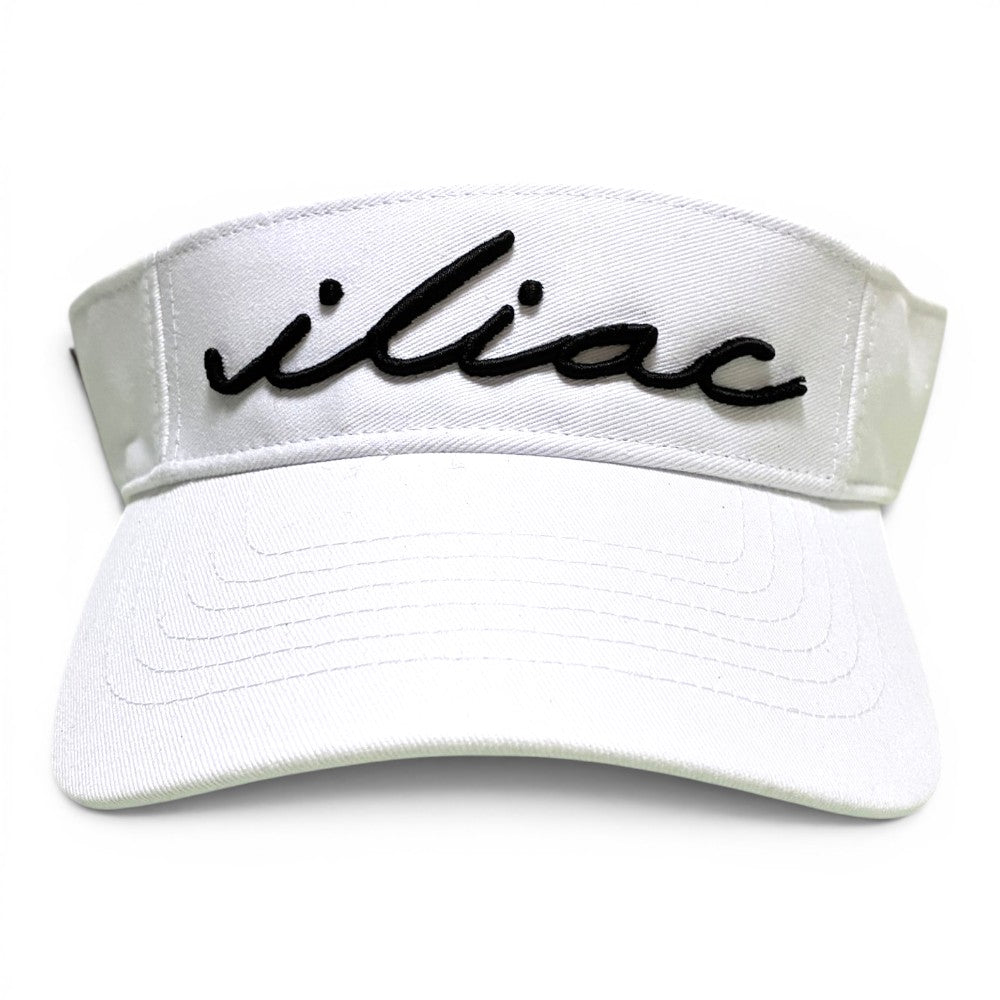 Iliac Golf Visor Script White イリアック ゴルフ サン バイザー スクリプト ホワイト