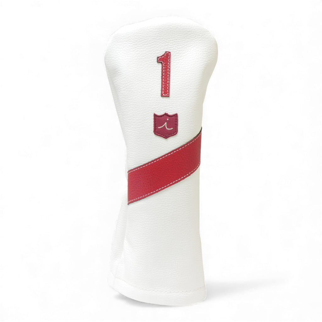 Iliac Golf Headcover Royal White x Red イリアックゴルフ ヘッドカバー ロイヤル ホワイト x レッド