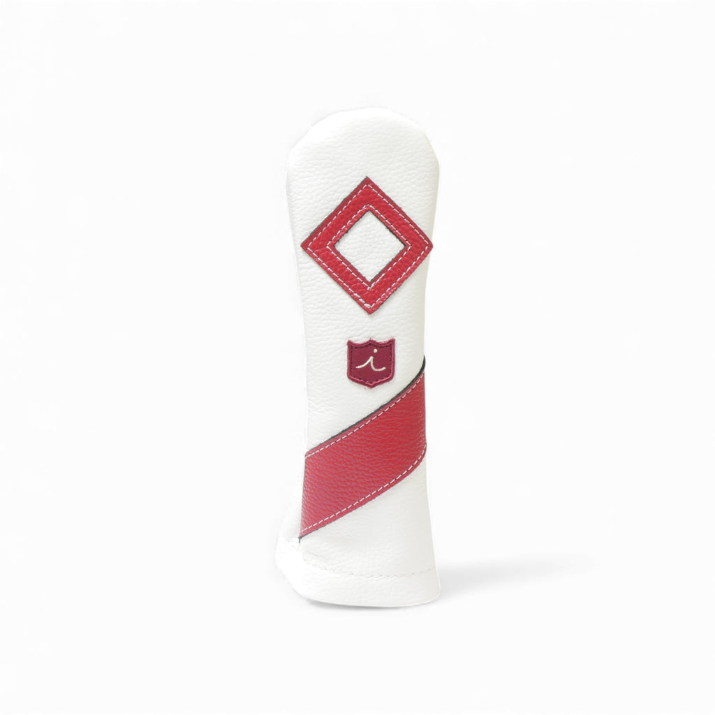 Iliac Golf Headcover Royal White x Red イリアックゴルフ ヘッドカバー ロイヤル ホワイト x レッド