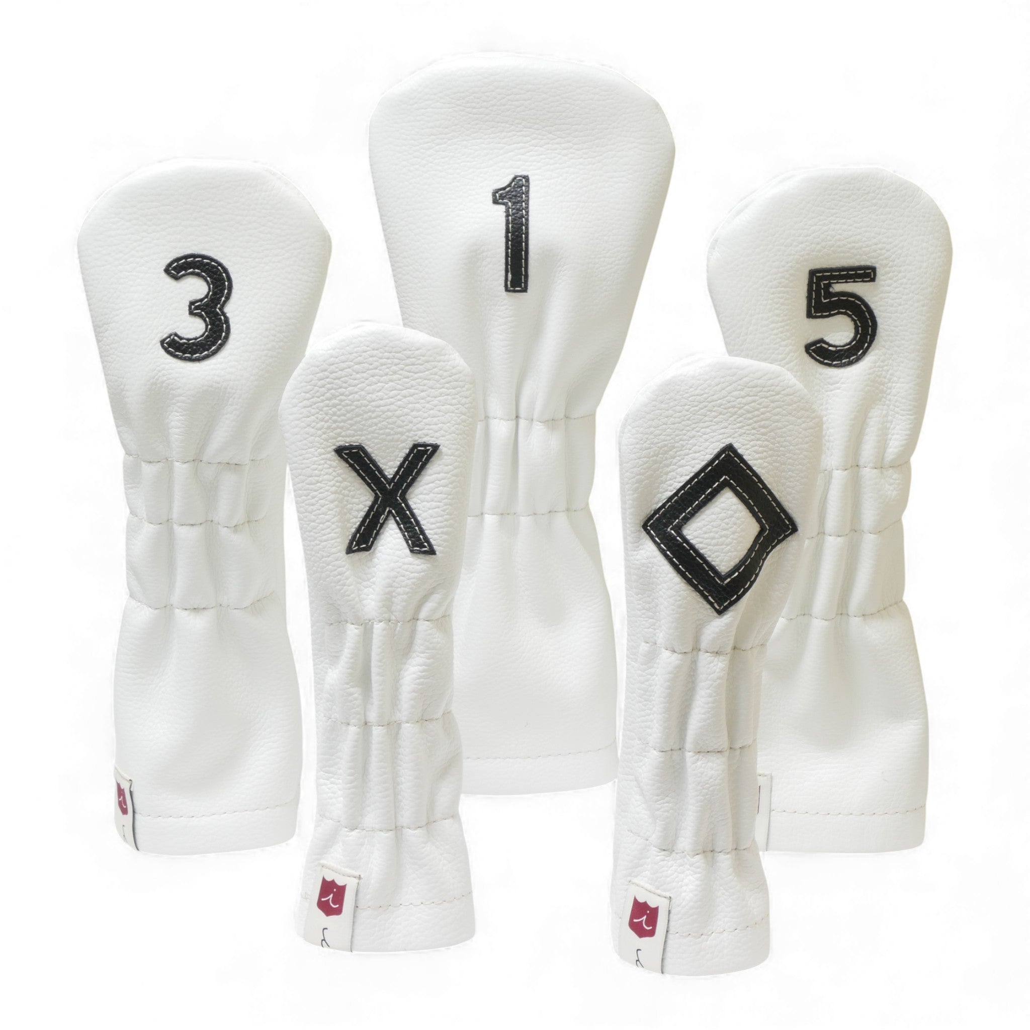Iliac Golf Headcover Vintage White x Black イリアックゴルフ ヘッドカバー ビンテージ ホワイト x ブラック