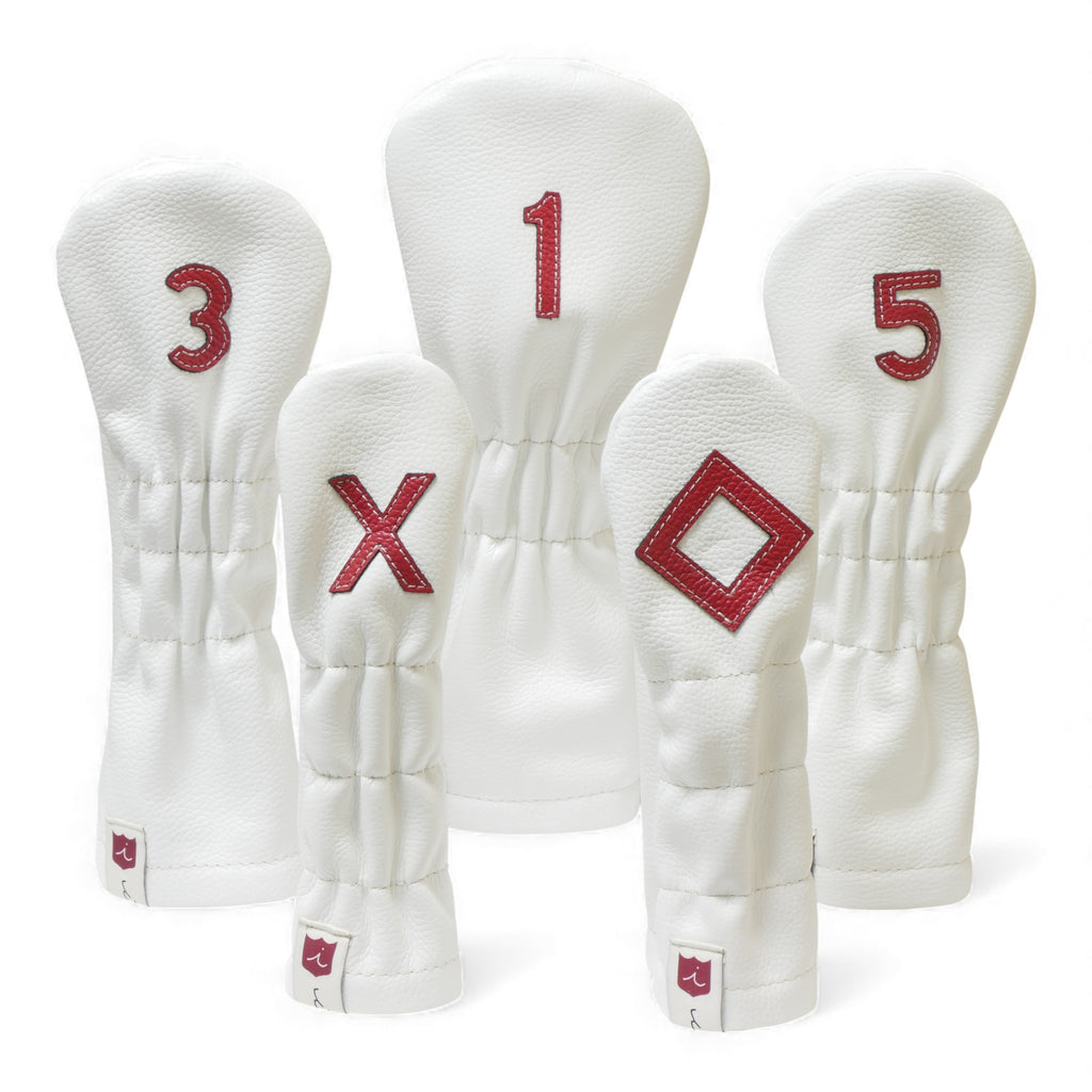 Iliac Golf Headcover Vintage White x Red イリアックゴルフ ヘッドカバー ビンテージ ホワイト x レッド