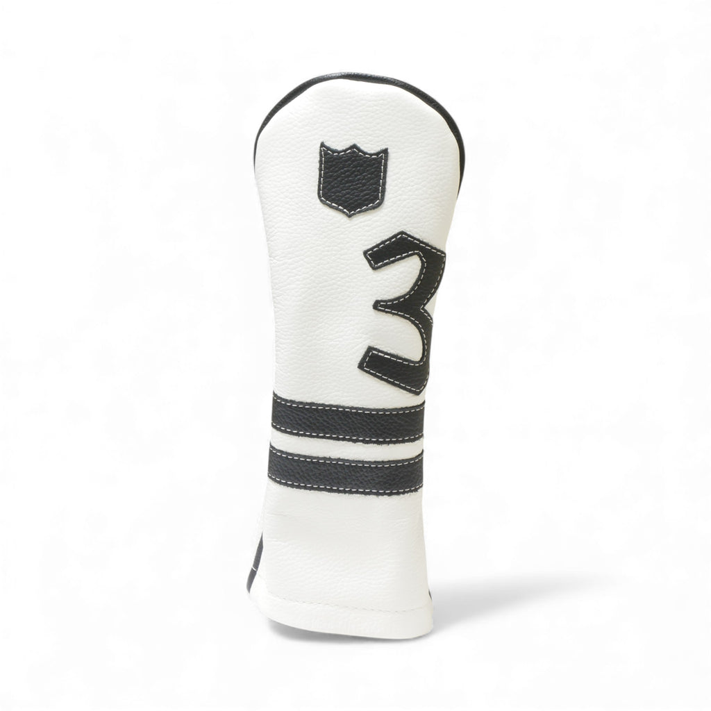 Iliac Golf Headcover Timeless White × Black イリアックゴルフ ヘッドカバー タイムレス ホワイト × ブラック