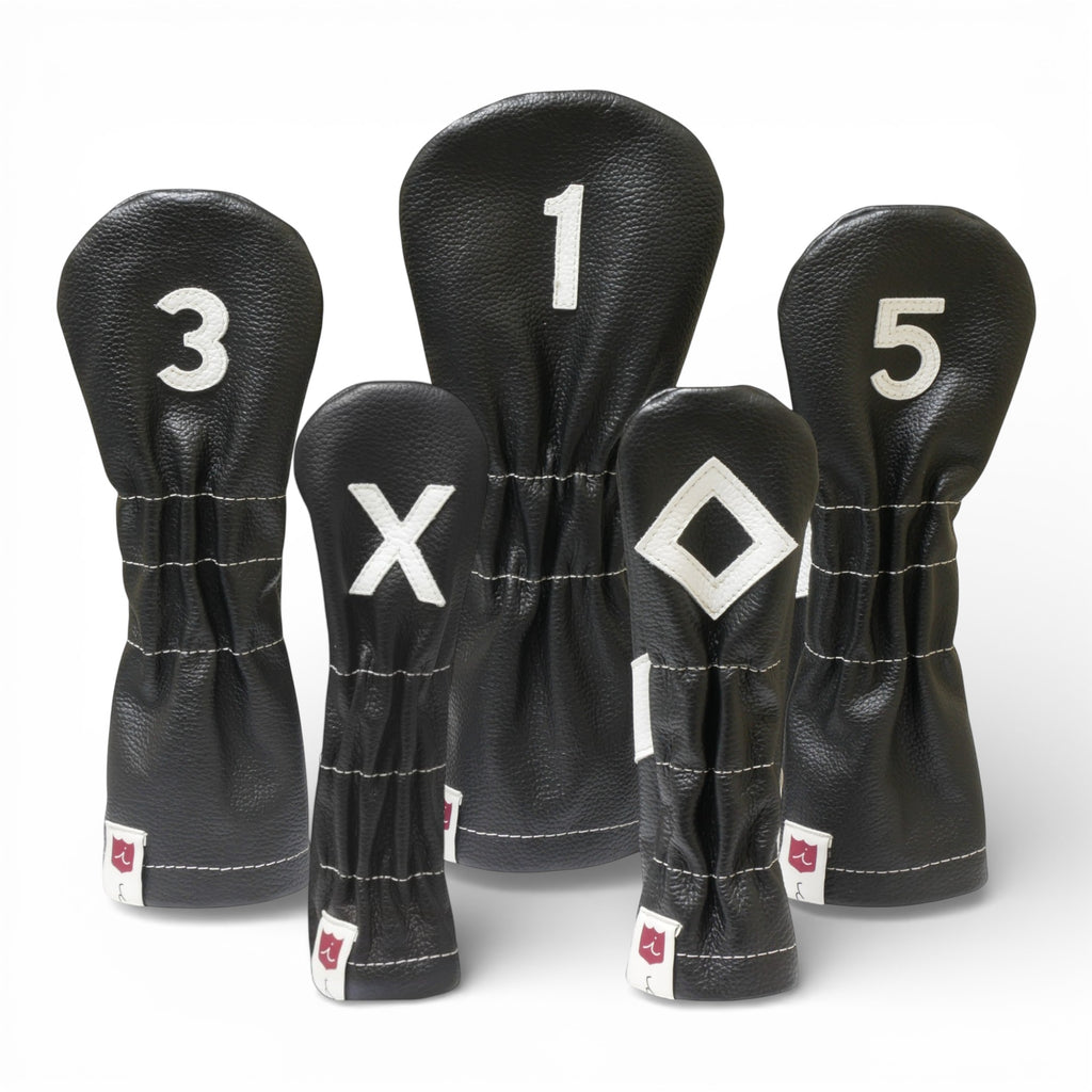 Iliac Golf Headcover Royal Black × White イリアックゴルフ ヘッドカバー ロイヤル ブラック × ホワイト