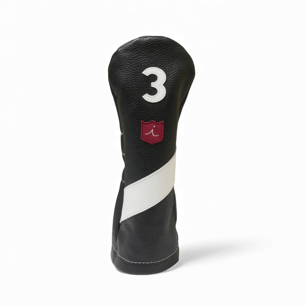 Iliac Golf Headcover Royal Black × White イリアックゴルフ ヘッドカバー ロイヤル ブラック × ホワイト