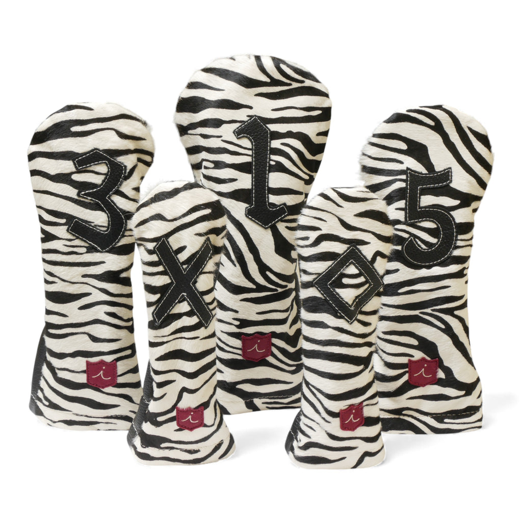 Iliac Golf Premium Headcover Zebra イリアックゴルフ プレミアム ヘッドカバー ハラコ調 ゼブラ