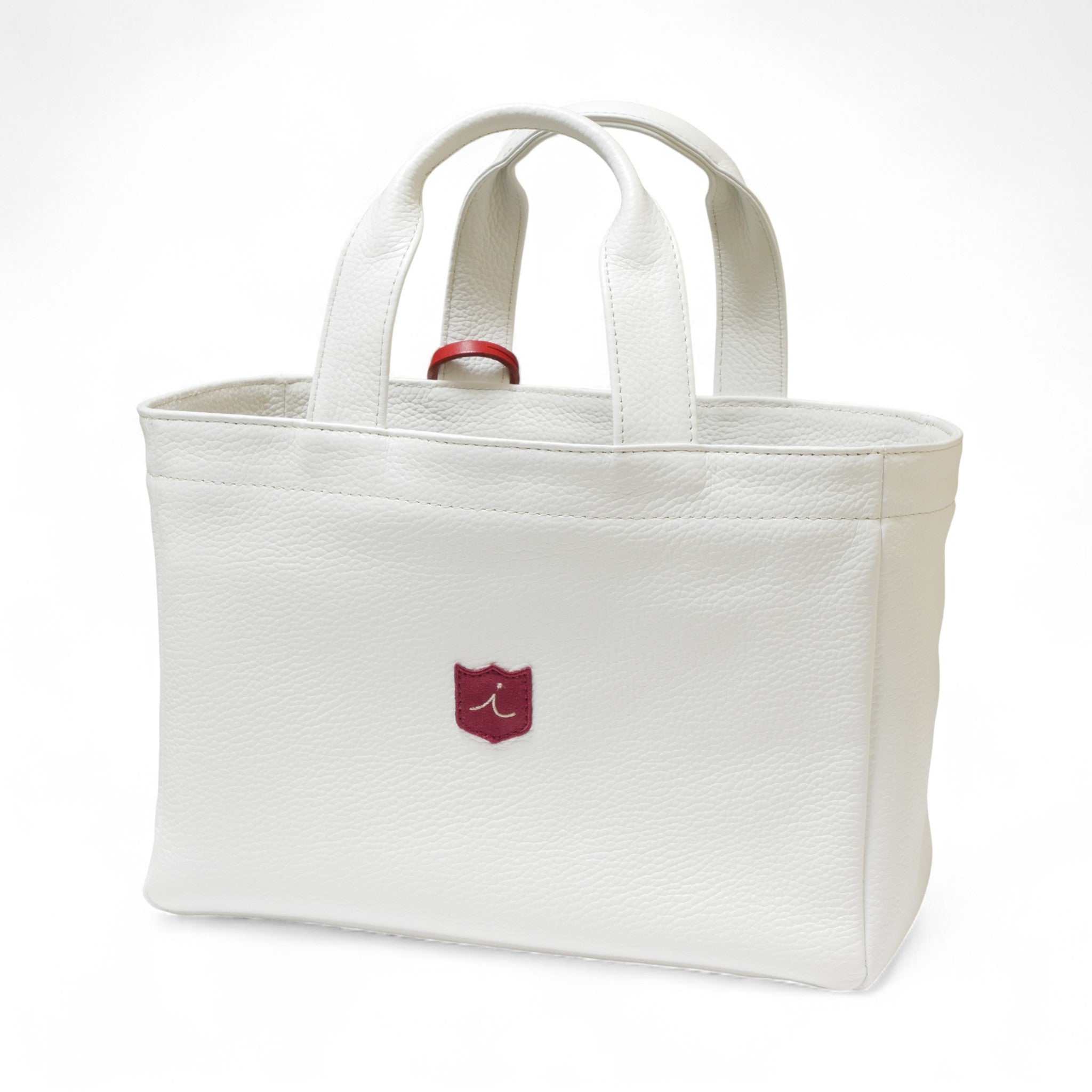 Iliac Golf Round Totebag Shrink White イリアック 【天マチ付き