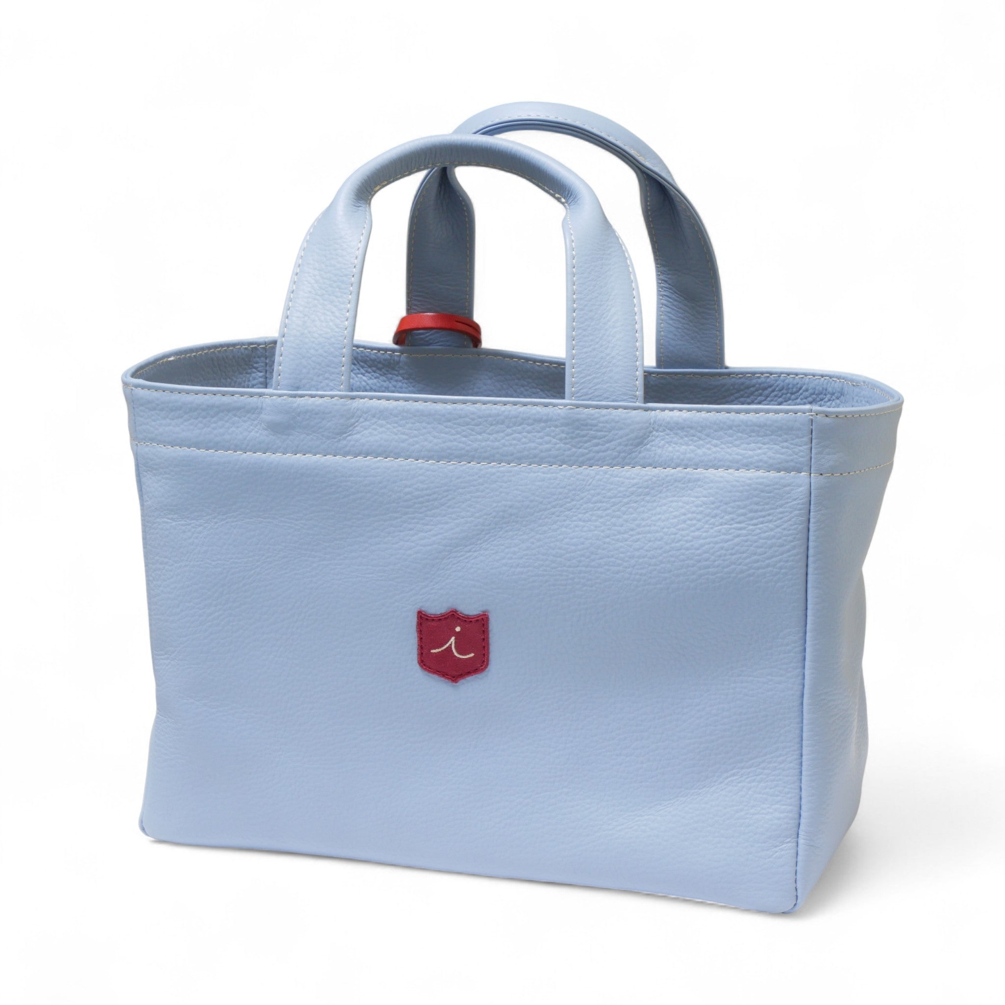 Iliac Golf Round Totebag Shrink Sax Blue イリアック ラウンド トートバッグ シュリンク サックスブルー