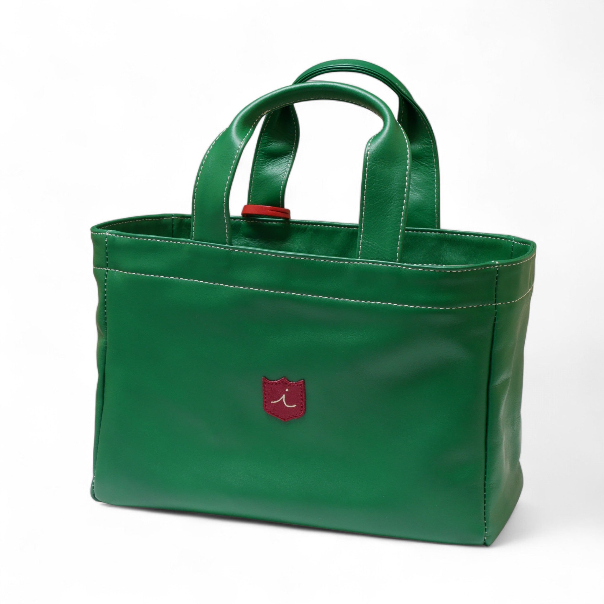 Iliac Golf Round Totebag Green Smooth イリアック ラウンド トートバッグ 底鋲なし グリーン スムース