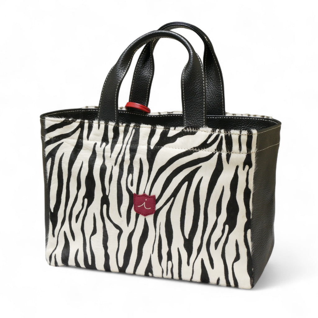 Iliac Golf Round Totebag Zebra イリアック ラウンド トートバッグ  ハラコ調 ゼブラ