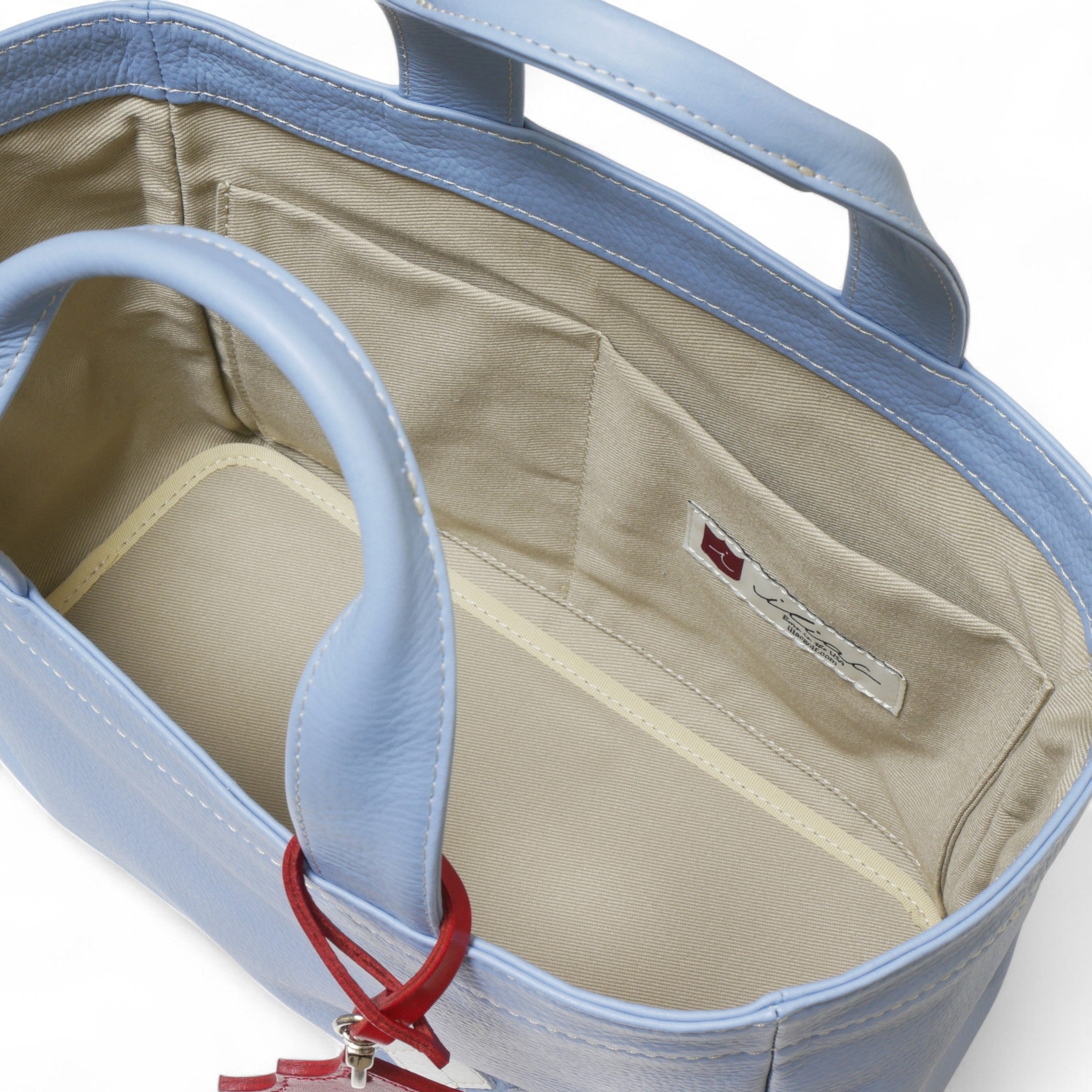 Iliac Golf Round Totebag Shrink Sax Blue イリアック ラウンド トートバッグ シュリンク サックスブルー