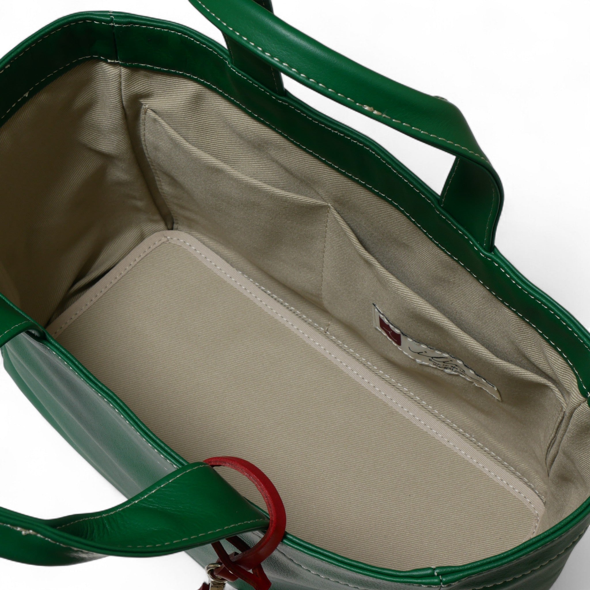 Iliac Golf Round Totebag Green Smooth イリアック ラウンド トートバッグ 底鋲なし グリーン スムース