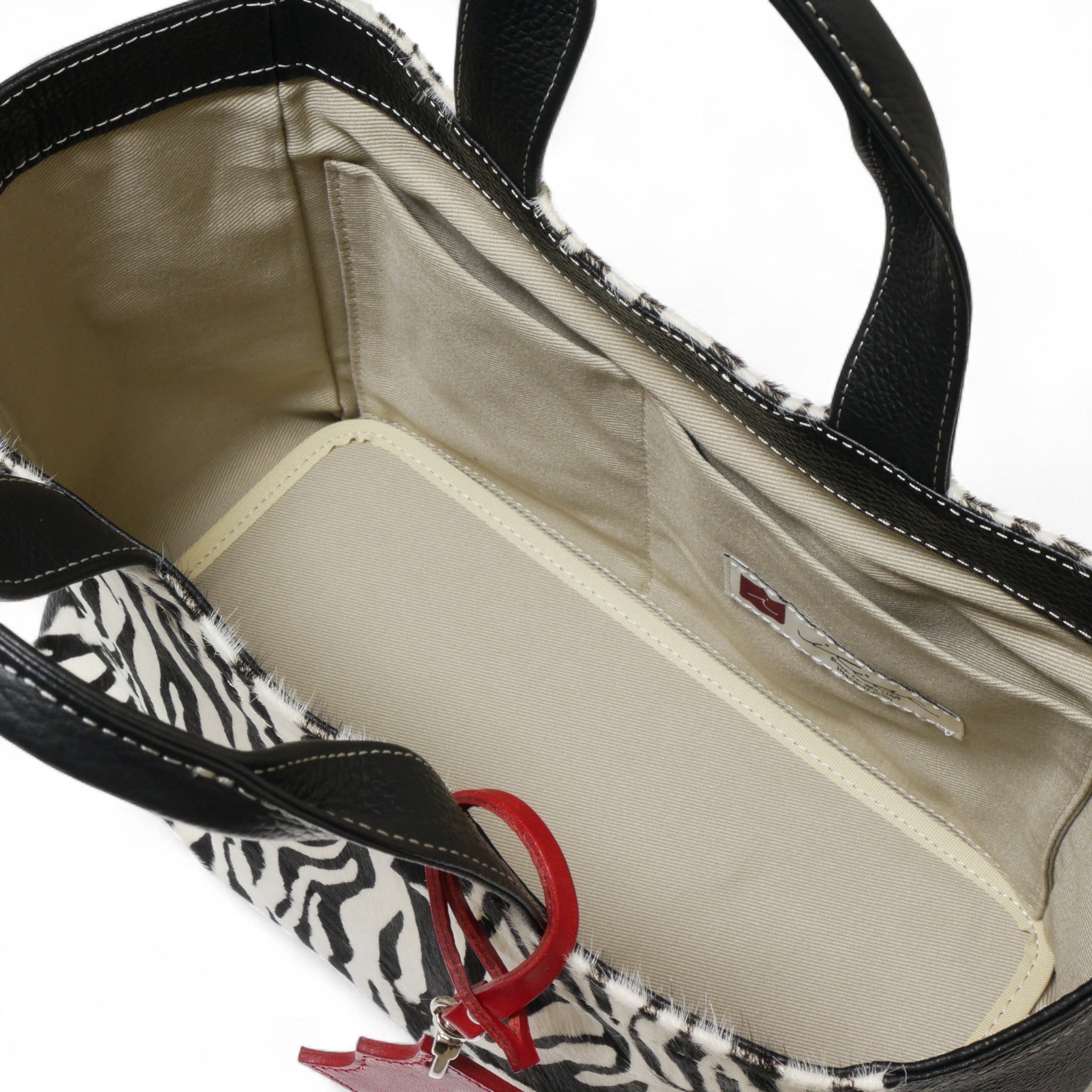 Iliac Golf Round Totebag Zebra イリアック ラウンド トートバッグ  ハラコ調 ゼブラ