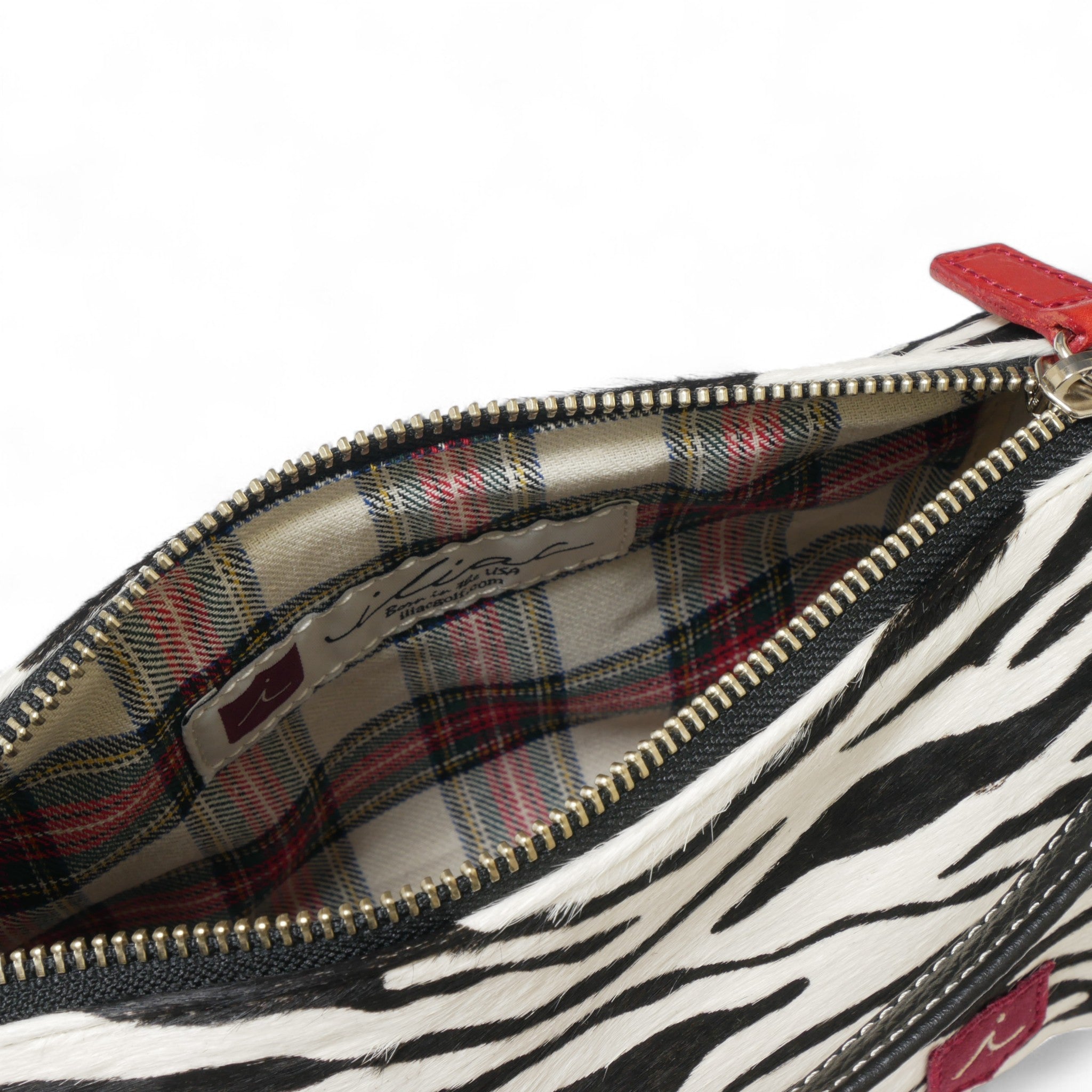 Iliac Golf Pouch Zebra イリアック ラウンド ポーチ ハラコ調 ゼブラ